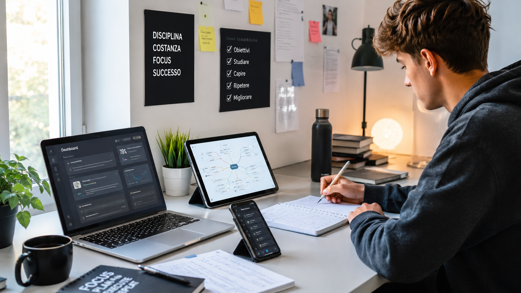 strumenti online per studiare utilizzati da uno studente delle scuole superiori